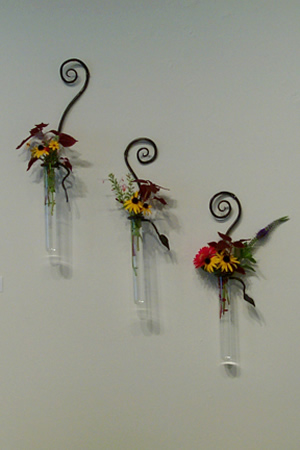 Forged Wall Vases