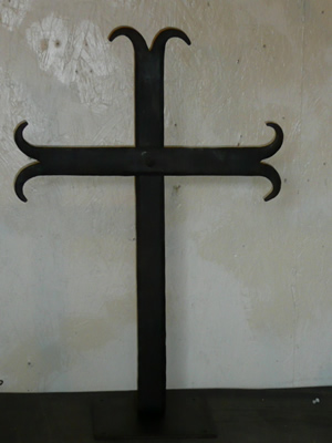forged-cross-sculpture